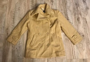 Gap Kids Beige Wool Double Breasted Peacoat Pea Coat, Size XS (4-5) - Picture 1 of 3
