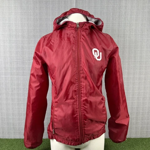 Champion Women's Rain Jacket Size Small University of Oklahoma OU Embroidered Cover