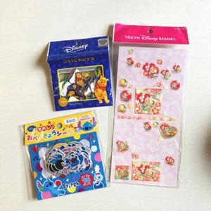 Disney Stickers Stitch Winnie the Pooh Little Mermaid Set Sparkling Character - Picture 1 of 12