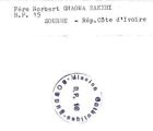 Ivory Coast CATHOLIC MISSION Cachet 1990 Missionary Mail *Soubre*Cover MIVA CM77
