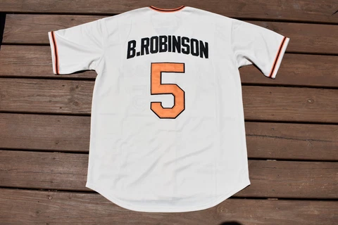 New!! Brooks Robinson Baltimore Orioles Cream Baseball Jersey Adult Large & 3XL Cover