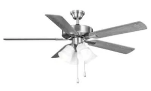 Progress Lighting Ceiling Fan AirPro E-Star Indoor Brushed Nickel P250077-009-WB - Picture 1 of 5