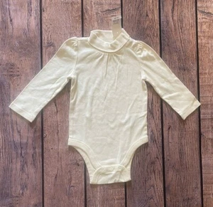 Baby Mädchen 12-18 Monate Baby Gap Elfenbein Stehkragen Langarm Body - Bild 1 von 1
