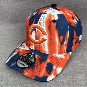 Chicago Bears Hat Cap Adult Strapback Tie-Dye Blue Orange NFL New Era 9twenty - Picture 1 of 13