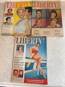 New Liberty Magazine 1950s Tony Curtis Janet Leigh Cover Lot Of 3 - Picture 1 of 5