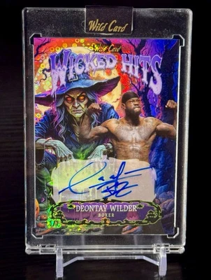 Deontay Wilder 1/1 Auto Witch 2025 Wild Card Haunted Hits Wicked Hits Boxing - Image 1 of 2