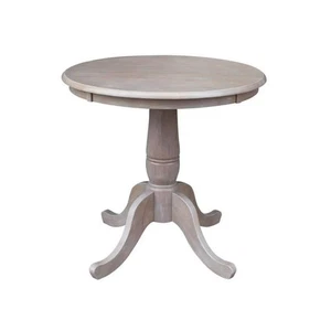 International Concepts 30 in. Weathered Taupe Gray Solid Wood Dining Table - Picture 1 of 6