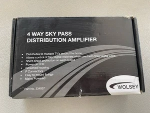 Wolsey 4 Way Bi-Directional TV Amplifier / Splitter - Picture 1 of 3