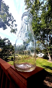 HALIFAX CREAMERY, DAYTONA BEACH, FLORIDA Vintage 1QT Embossed DAIRY Milk Bottle - Picture 1 of 9