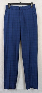 New Tommy Hilfiger sz 18 boys Dress Pants midnight blue plaid print 0614 - Picture 1 of 8