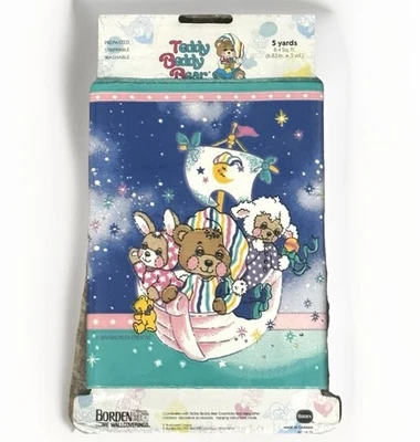 Papel tapiz de oso de peluche decoración para guardería borde de pared de colección sellado NOS Borden Foto 1 de 4