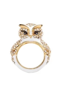 KATE SPADE 12K Gold Plated Star Bright Owl Ring, Sz 7 w/ KS Dust Bag - Picture 1 of 11