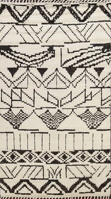 Vegetable Dye Geometric Moroccan Berber Oriental Area Rug Hand-Knotted Wool 5x7 - Image 1 of 4