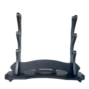 Small Wood Japanese Samurai Sword Holder Stand Katana Tanto Assembly Rack 3 Tier - Picture 1 of 4