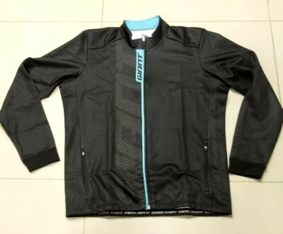 Jersey de ciclismo de manga larga térmico forro azul acampanado gigante bolsillos con cremallera Foto 1 de 4