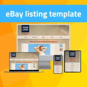 eBay Template - Responsive Professional Rot - Mobile Optimized + Editor - Bild 1 von 6
