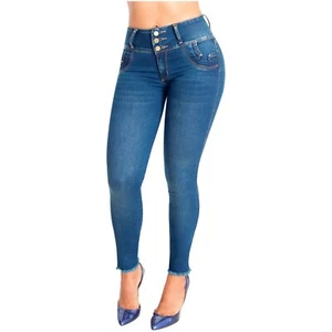Colombian Jeans Skinny Pantalones Colombianos Levanta Cola de Mujer LOWLA 21846 - Picture 1 of 8
