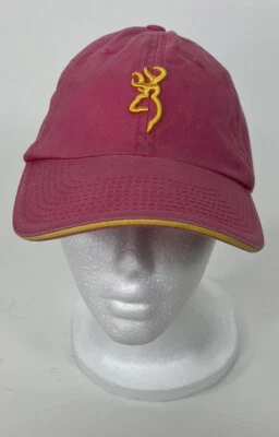 Browning Hat Cap Womens Pink Solid Embroidered Casual Hunting Adjustable  - Image 1 of 4