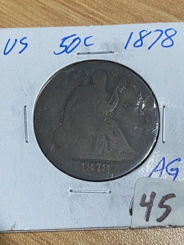 1878 Seated Liberty Half Dollar 50 Cent Combine Shipping Cover