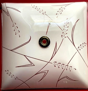 Lámpara de techo blanca MCM vintage pantalla cuadrada cocina baño dormitorio accesorio - Imagen 1 de 4