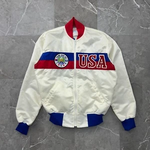 80er VINTAGE KARATE JACKE HERREN MEDIUM SATIN BOMBER MANTEL TANG SOO DO PITTSBURGH - Bild 1 von 11