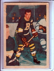 1953-54 Parkhurst #90 Ed Sandford (SEE SCAN GOOD CONDITION)