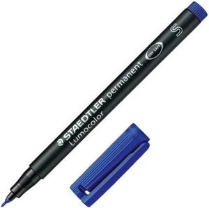 Confezione da 10 penne pennarello permanente superfine Staedtler 313-3 lumocolor blu 0,4 mm - Foto 1 di 4