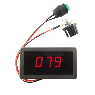 DC 6V 12V 24V PWM Motor Speed Controller Red Digital LED Display Regulator 8A - Image 1 of 4