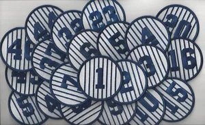 Set of 21 New York Yankees Retired Jersey Number 3" Round Patches (no O'Neill) - Picture 1 of 1