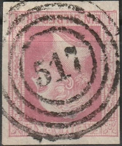 1 Sgr. MiNr. 6 mit Nummernstempel 517 GÖRLITZ (OPD Liegnitz ) - Bild 1 von 1