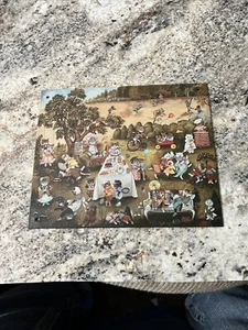 Balliol Corp Kitty Kitten Cat Garden Party Picnic Tin Picture Painting  7” x 6” - Picture 1 of 4