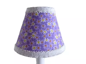 Lavender & White Daisy Chandelier Shades, 5" Mini Lamp Sconce Shade, Kids Spring - Picture 1 of 1