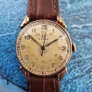 Vintage Rare 14ct Solid Gold Omega Medicus Men's Watch 14k Cal 23.4 SC - Picture 1 of 10