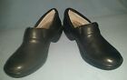 EASY SPIRIT Clogs Shoes: SZ 7.5 Heel: 2.5" Womens Leather Upper Escerrona Black