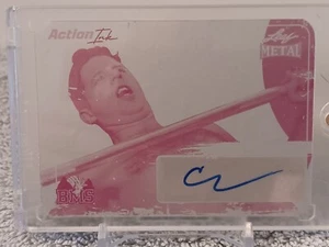 2024 Leaf Blue Mountain State Chris Romano Auto Magenta Druckplatte 1/1 - Bild 1 von 2