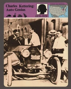 Charles Kettering Auto Genius Story of America Science Invention History Card - Picture 1 of 1