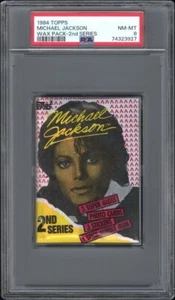Paquete de cera Topps Michael Jackson 1984 - 2ª serie PSA 8 Pop 3 🍿🍿1 superior nº 10s - Imagen 1 de 2
