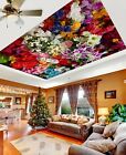 3D Colourful Flowers ZHU600 Ceiling Wall Paper Wall Print Decal Wall Deco Zoe