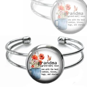 Brazalete de vidrio definido de la abuela hecho a mano familia declaración de amor regalo - Imagen 1 de 1