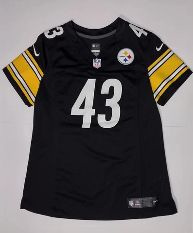 Pittsburgh Steelers Troy Polamalu Nike Jersey Elite SZ Youth Large On Field Auth Cover