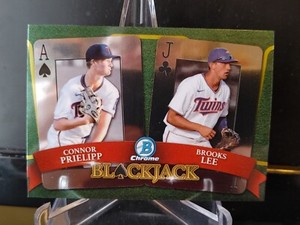 Brooks Lee Connor Prielipp 2022 Bowman Draft Chrome Blackjack #BJ-6 - Twins
