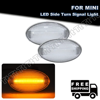 2X Intermitentes laterales transparentes para BMW MINI Cooper R50 R52 R53 2002-2006 - Imagen 1 de 4