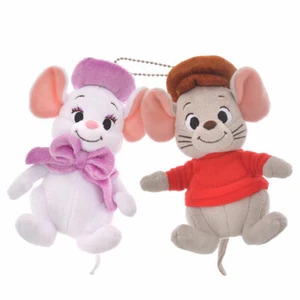 BIANCA & BERNARD PLUSH DOLL KEY CHAIN YEAR OF MOUSE 2020 DISNEY STORE JAPAN - Picture 1 of 3