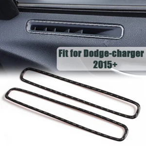 2X 3K Carbon Fiber Door A/c Air Outlet Vent Panel Trim for Dodge Charger 2015~22 - Imagen 1 de 12