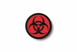 Parche insignia bordada borde impreso moral motociclista riesgo biológico radiación peligro C - Imagen 1 de 1