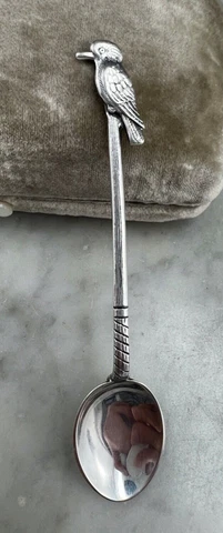 Australia Sterling Silver Kookaburra Souvenir Spoon David Jones Sydney / Sanders Cover