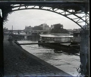 PARIS 1900 - La Seine Péniches Quais - Stéréo Verre - 237-13 - Picture 1 of 2