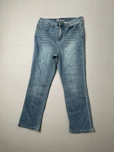 DG2 by Diane Gilman New Classic Stretch Denim Wide-Leg Jeans Size 12 - Picture 1 of 12