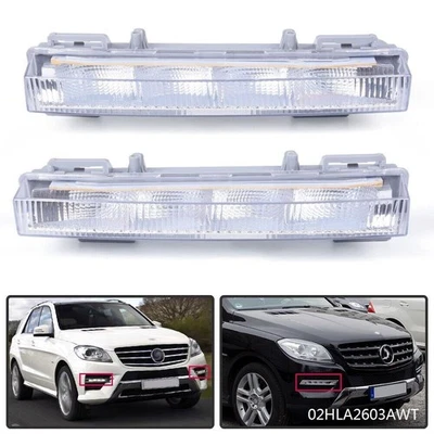 2 X подходит для Mercedes Benz W166 ML350 X204 LED дневные ходовые огни противотуманные фары U - Изображение 1 из 4