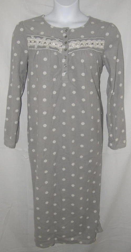 NUEVO NUEVO SIN ETIQUETAS Vestido de Noche Gris Estampado Talla Grande Suave Polar Salón CROFT & BARROW Foto 1 de 4